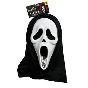 Fun World Ghost Face Scream Mask 1997 Easter Unlimited Plastic Dollar General NW